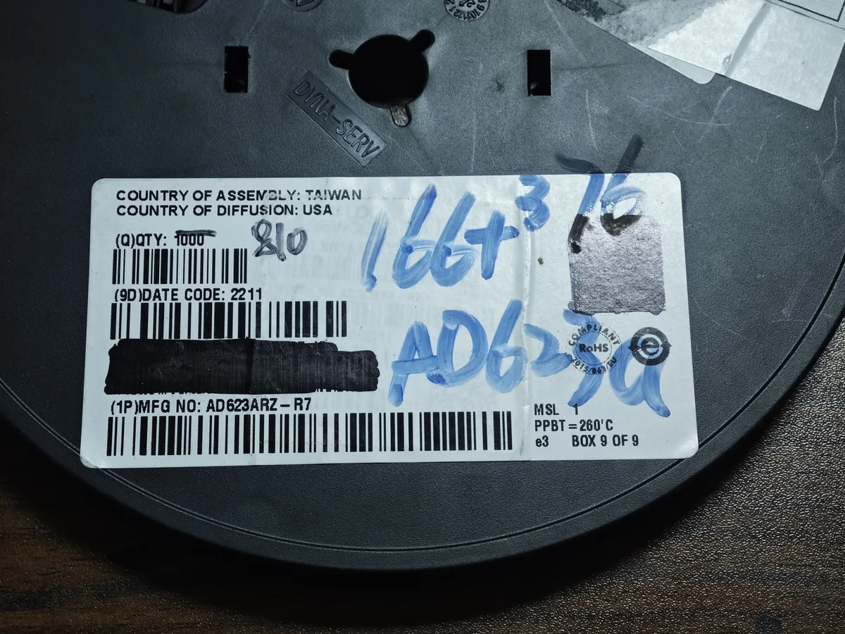 AD623ARZ-R7 芯片现货实拍照片