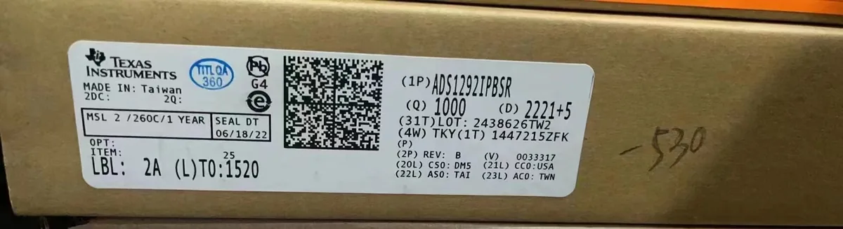 ADS1292IPBSR 芯片现货实拍照片