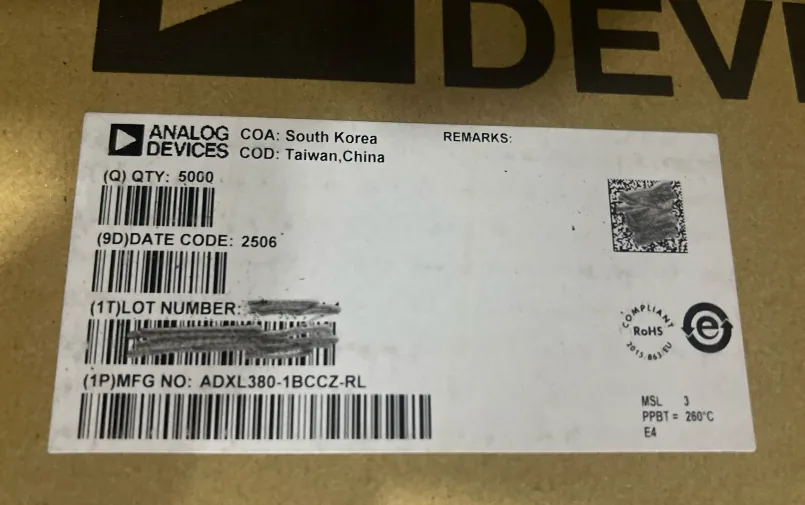 ADXL380-1BCCZ 芯片现货实拍照片