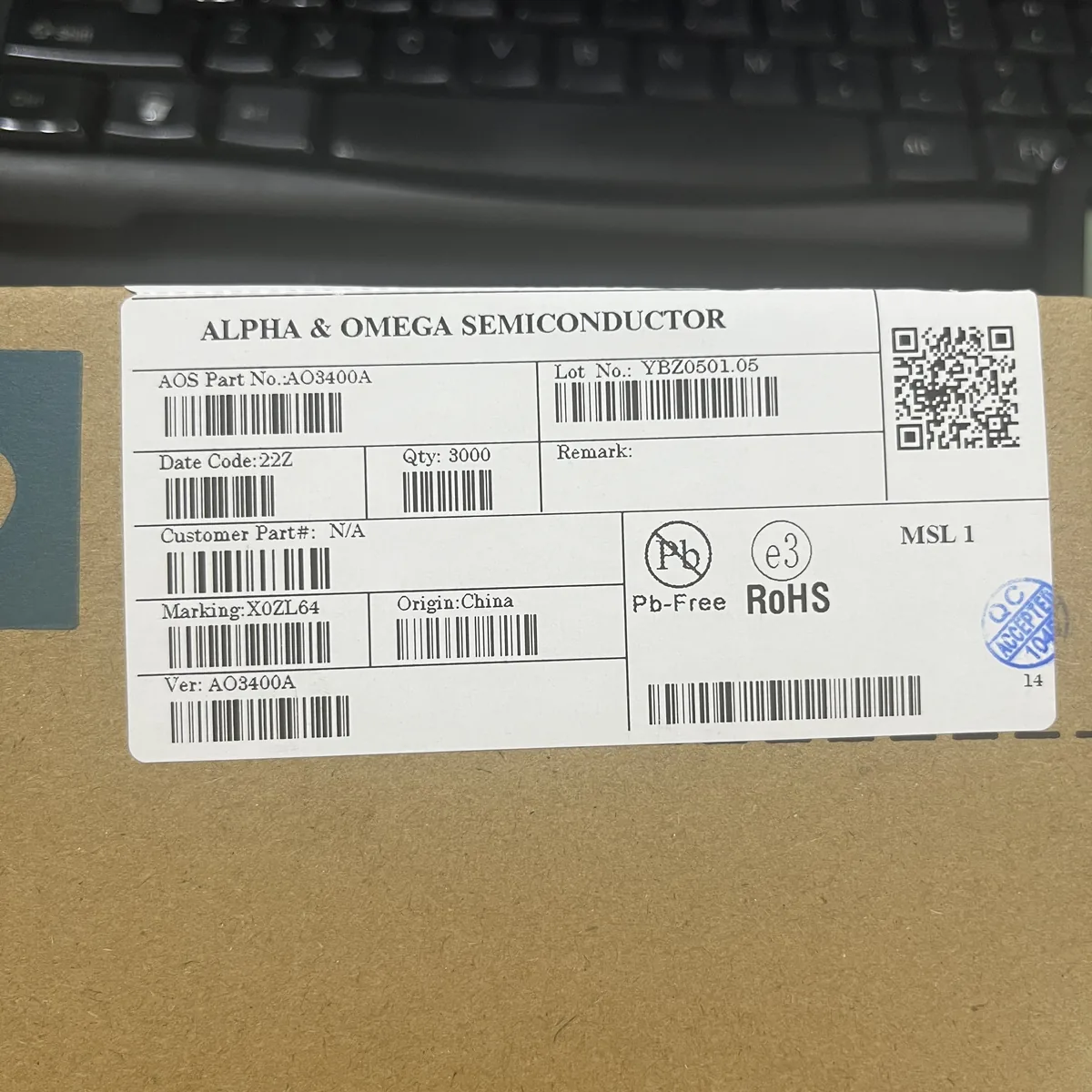 AO3400 芯片现货实拍照片