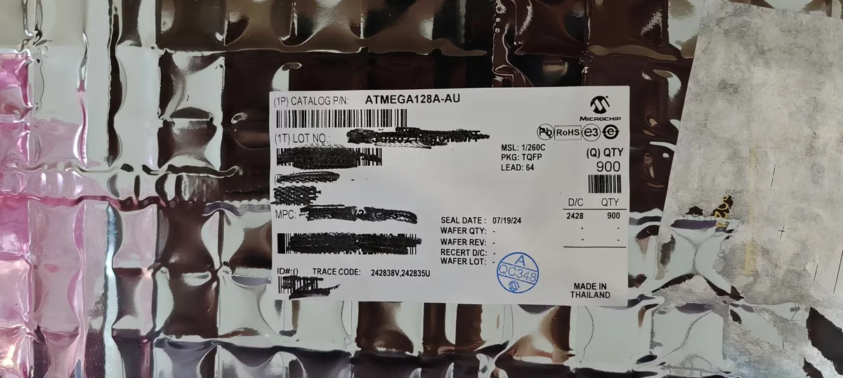 ATMEGA128A-AU 芯片现货实拍照片