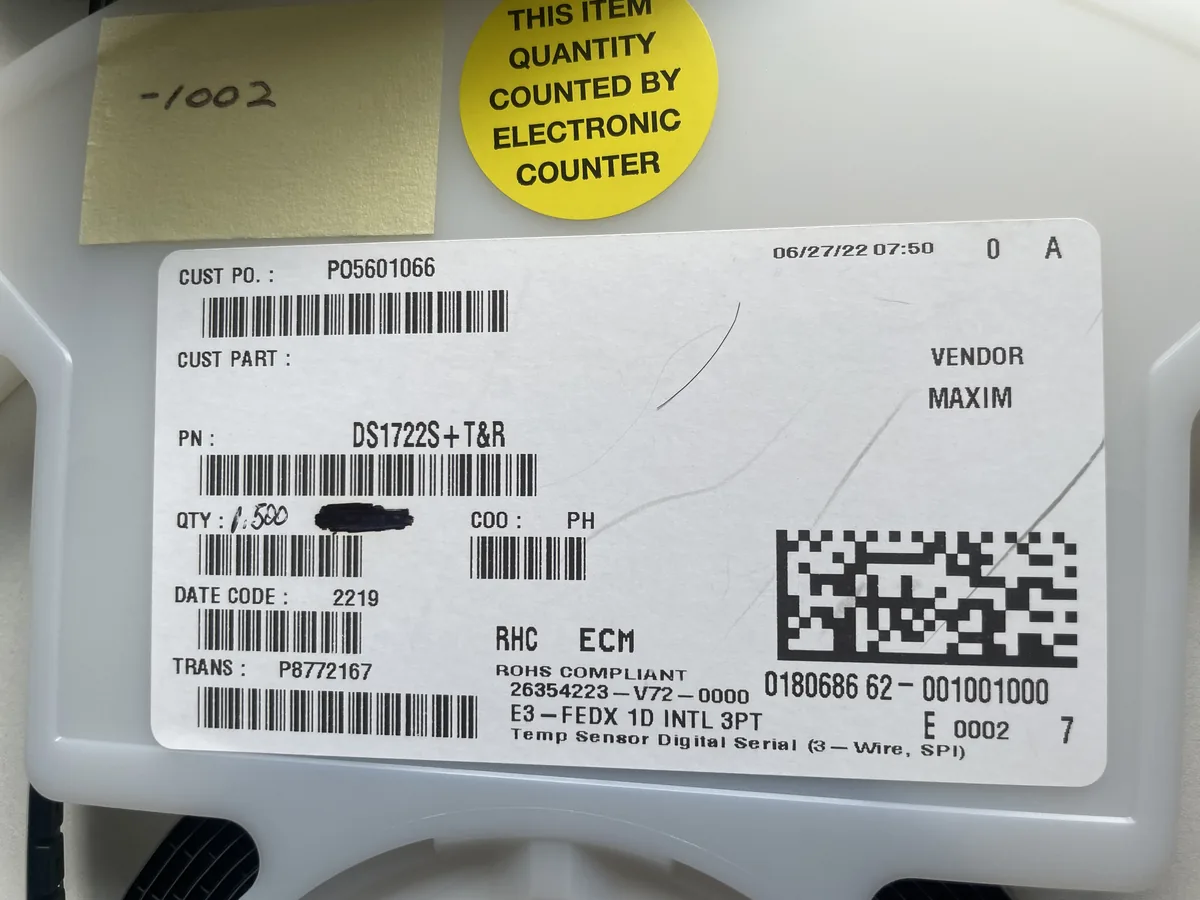 DS1722S 芯片现货实拍照片