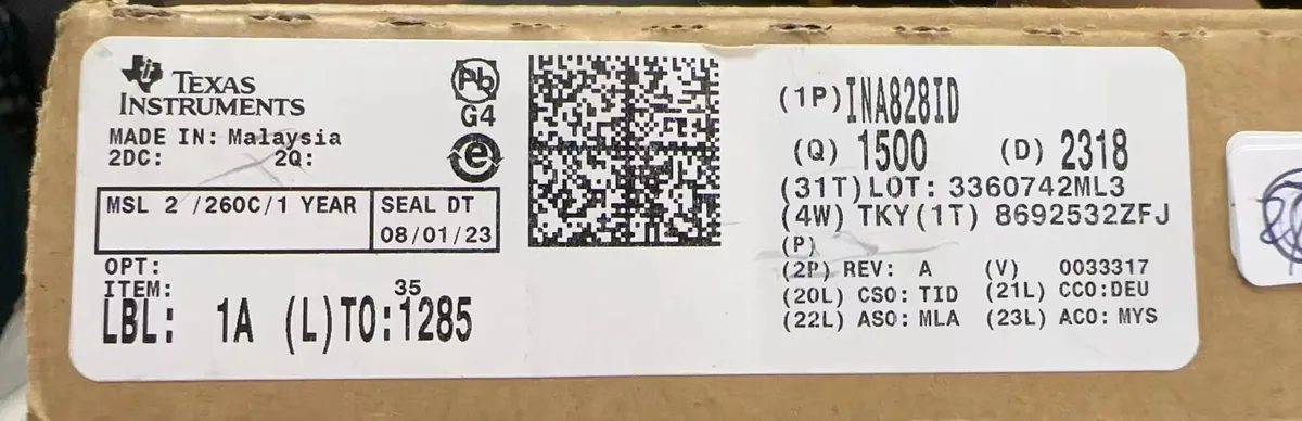 INA828ID 芯片现货实拍照片