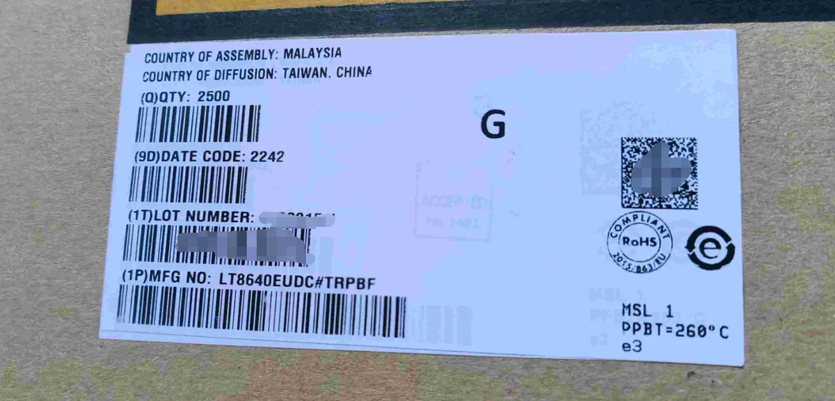 LT8640EUDC 芯片现货实拍照片