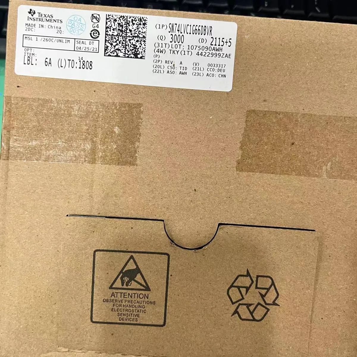 SN74LVC1G66DBVR 芯片现货实拍照片