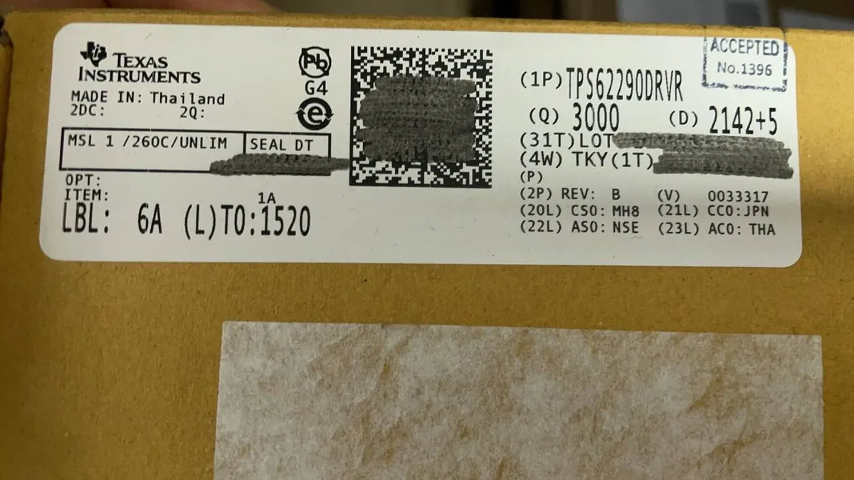 TPS62290DRVR 芯片现货实拍照片
